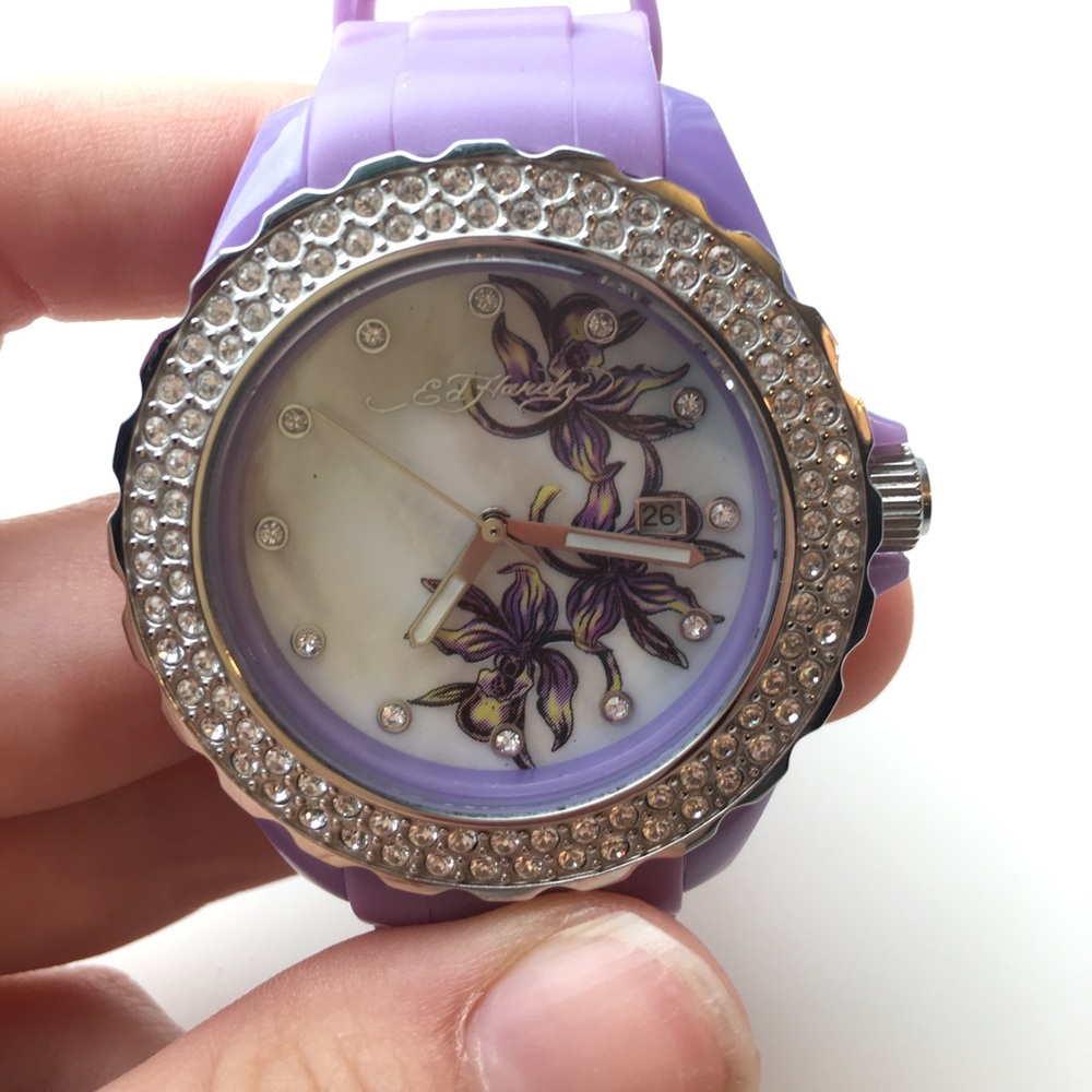 Purple Ed Hardy Watch