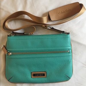 calvin klein leather handbag
