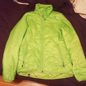 Small Adidas jacket lime green