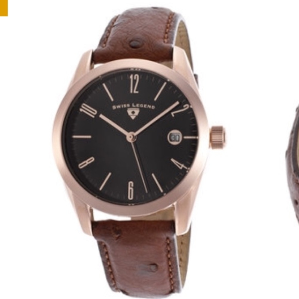 Swiss Legend Peninsula Ostrich Leather Watch