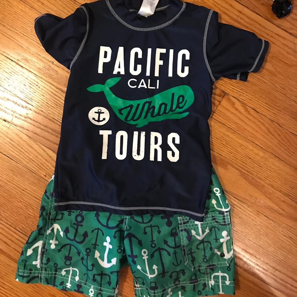 Boys swimsuit and swim top