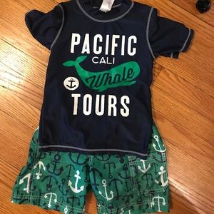 Boys swimsuit and swim top