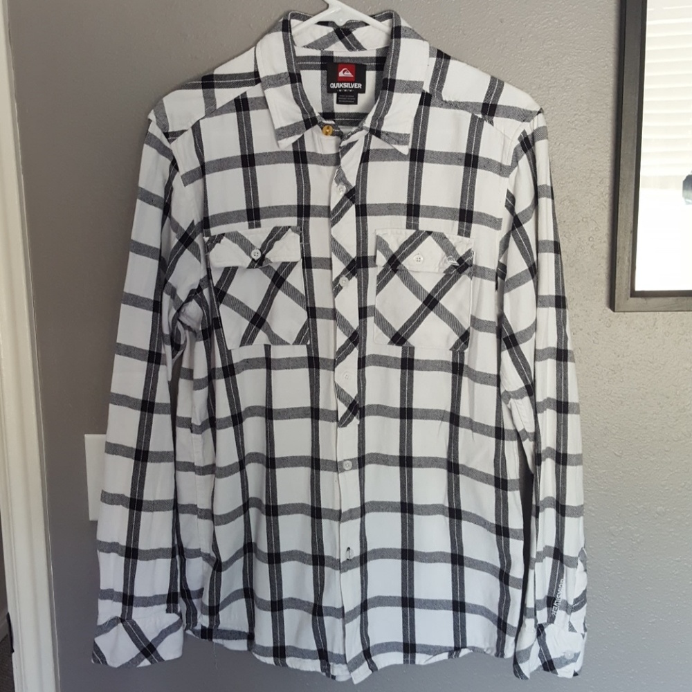Men's Plaid Quiksilver Button Down