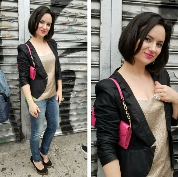 SOLD!!!π€Suede/gold platform pumps π  - Picture 2 of 8