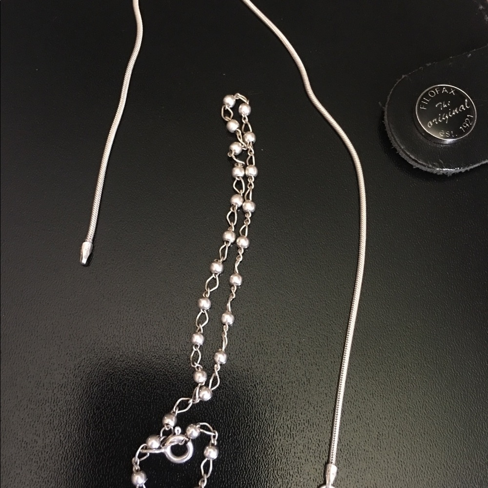 2 silver silver anklets 925 stamped