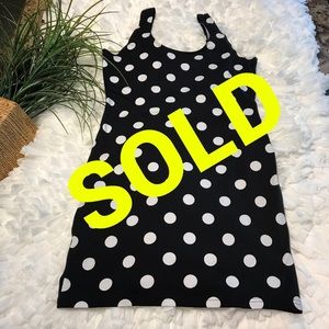 FOREVER 21 Size L PolkaDot Scoop-back Mini Dress