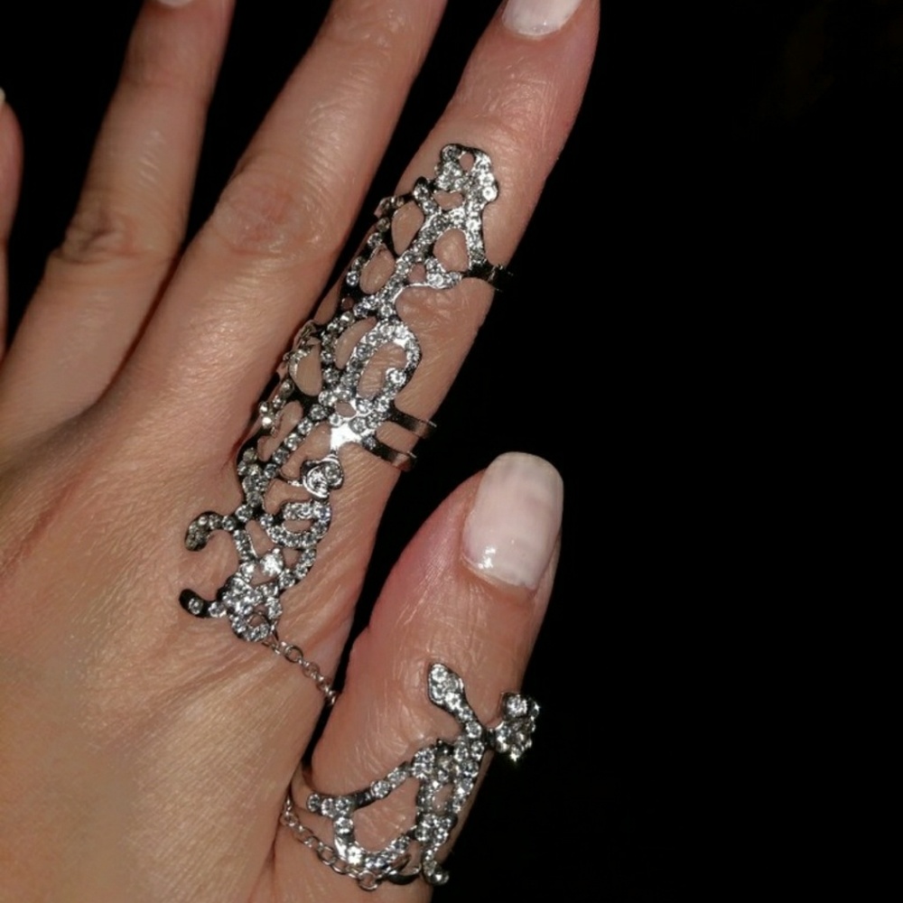 Rings Multiple Finger Stack Knuckle Band - Picture 2 of 4