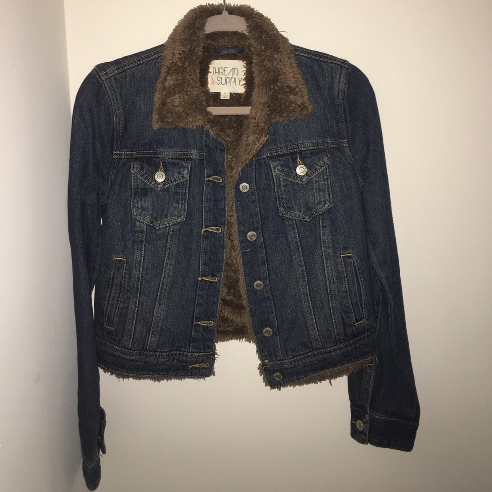 Fur lined Jean jacket