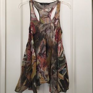 All Saints Racerback Silk Blouse