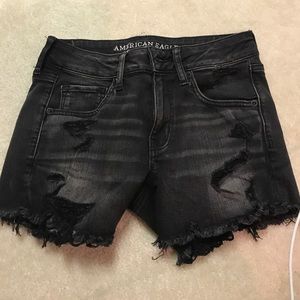 Ripped black jeans shortsNWOT