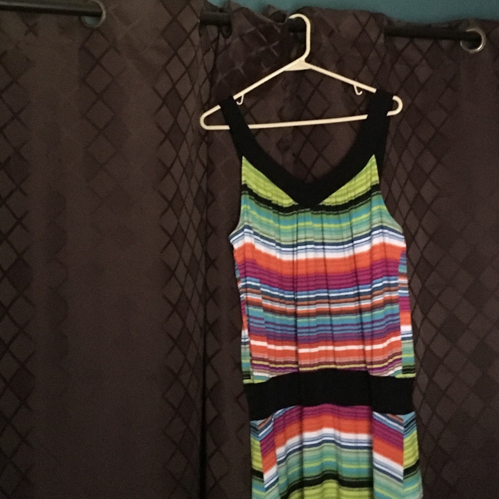 Multi-Colored, Stretchy, Sun Dress