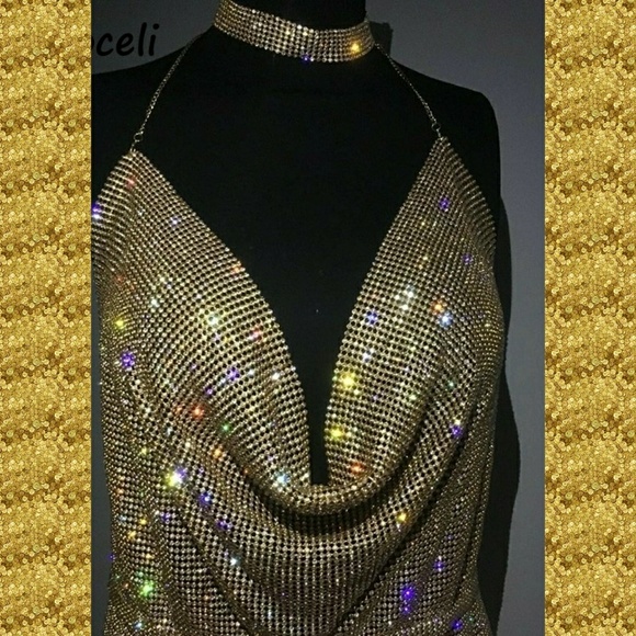 ❎SOLD❎New all over rhinestone dress - Picture 3 of 6