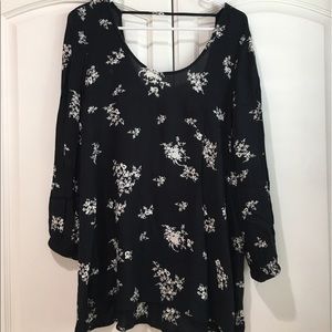 BILLABONG Black Floral Dress Size: Small