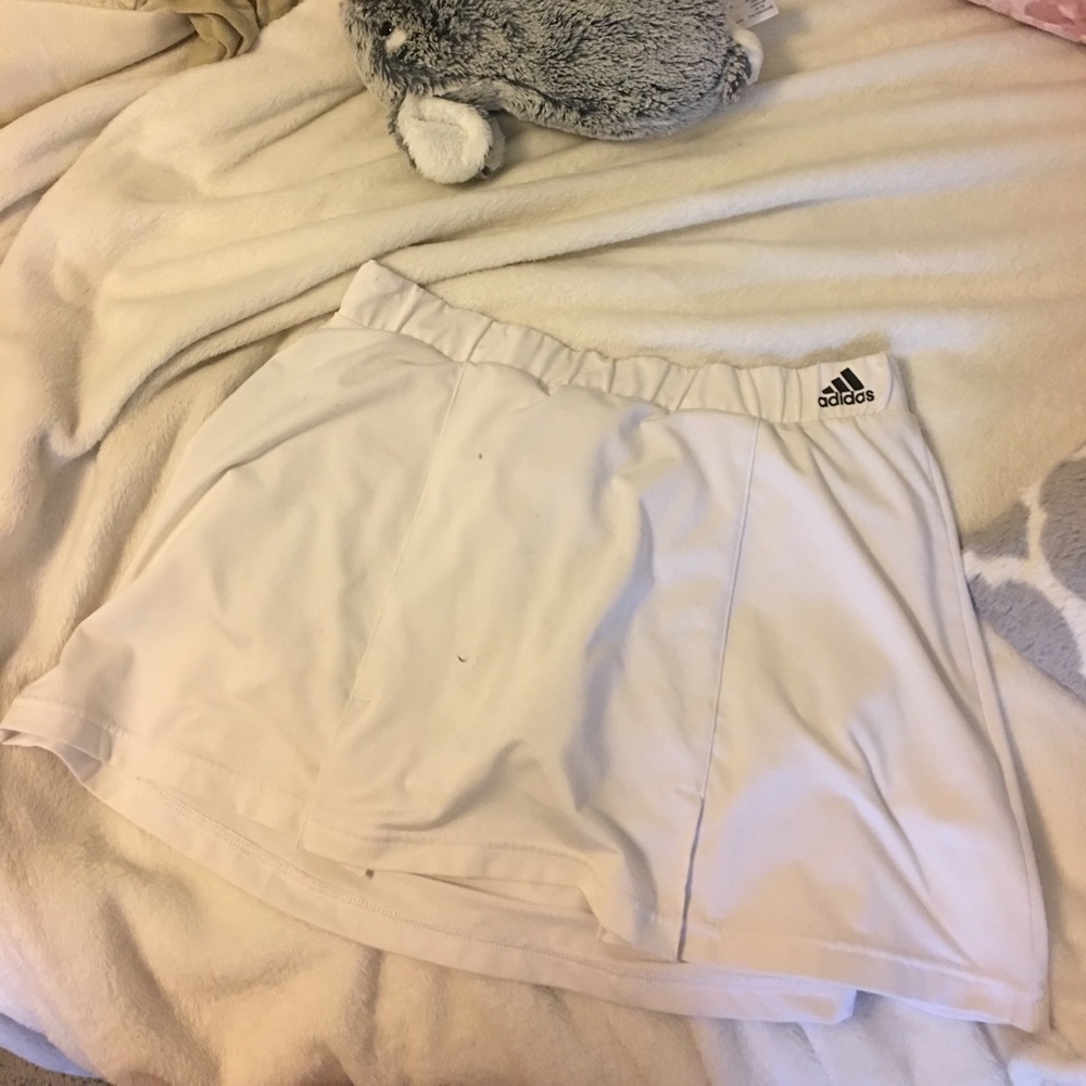 Adidas white tennis skirt