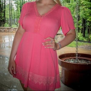 Altar'd State peach dress with open back