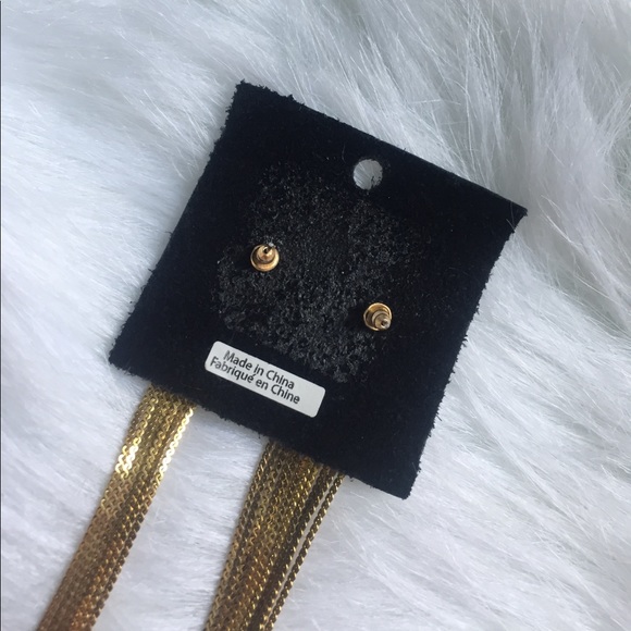 NWOT Free People Gold Crescent Earrings - Picture 4 of 5