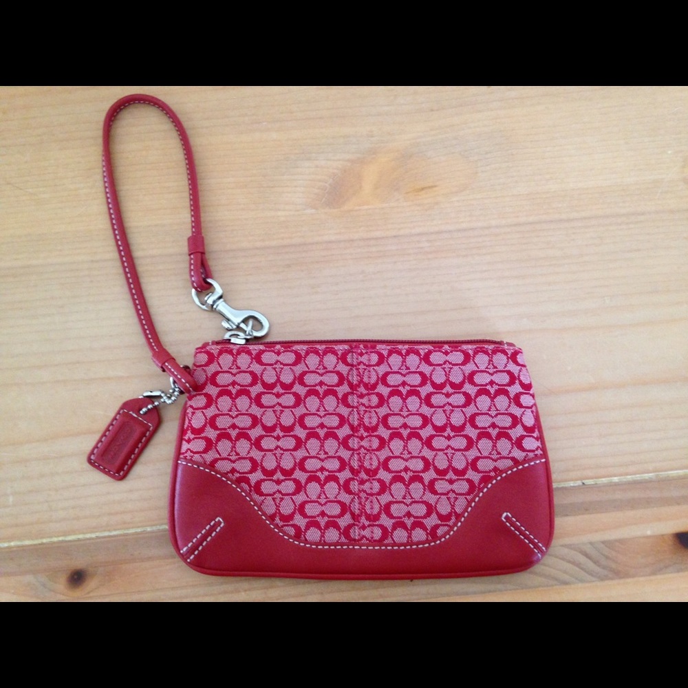 Red Coach wristlet