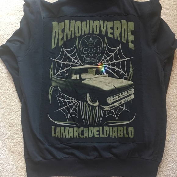 Hoodie, Rockabilly Marca del Diablo Zip-Up - Picture 1 of 4
