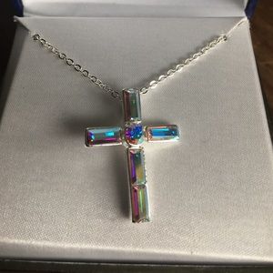 Crystal cross necklace