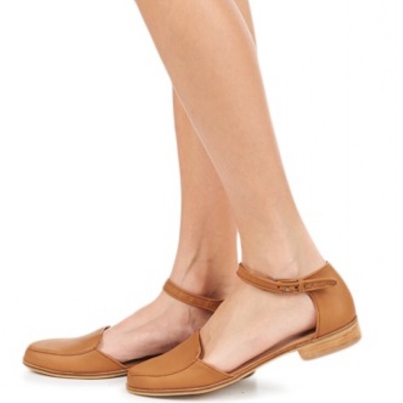 Tan Leather Mary Jane Loafer Espadrille Flats - Picture 2 of 5