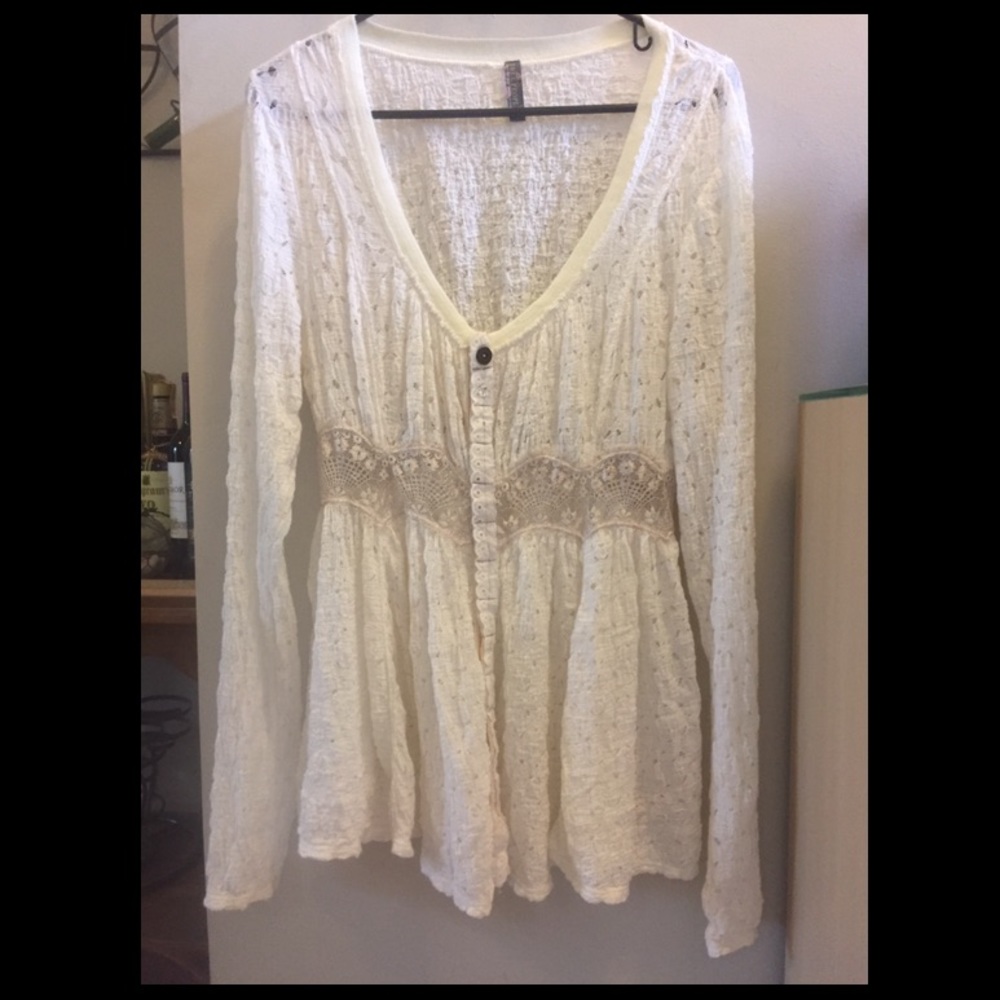 Button down Free People top