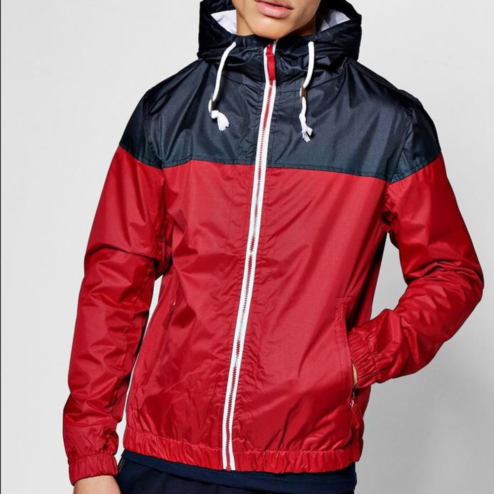 Red and Navy Windbreaker