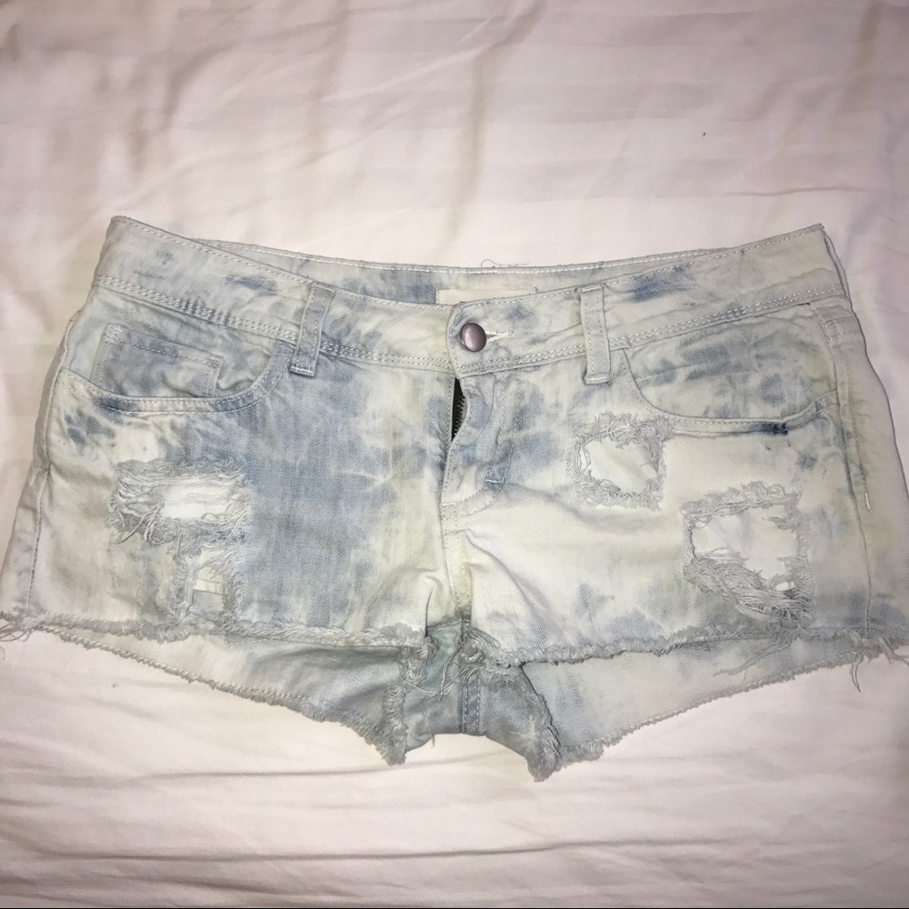 Distressed Denim Shorts