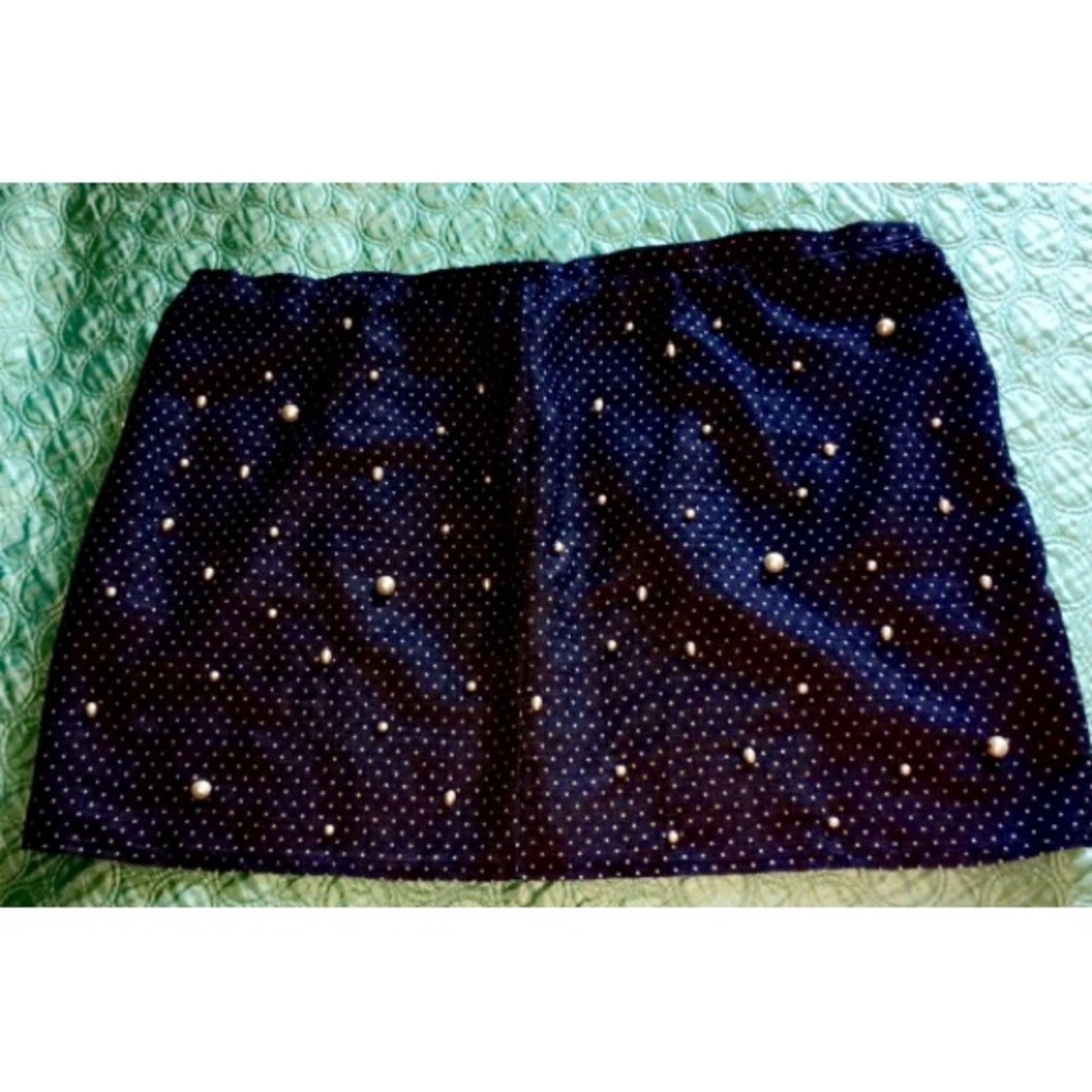 Pearl Beaded Mini Skirt