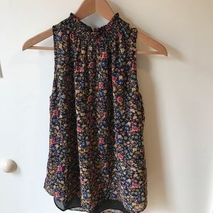 Anthropologie High Neck Sleeveless Blouse