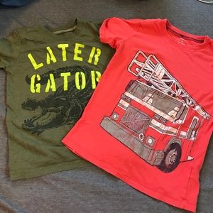 2 shirts!! Later Gator & Fire Truck Tees