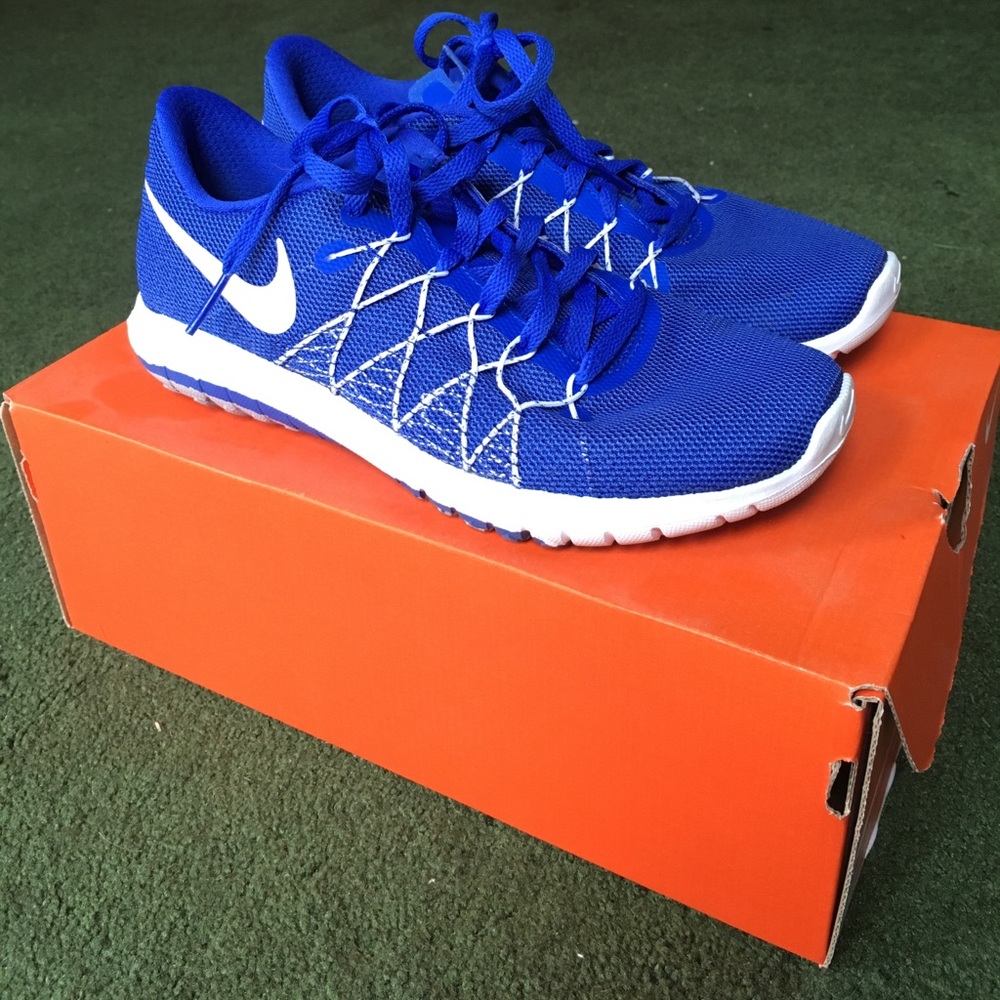 Blue nike sneakers