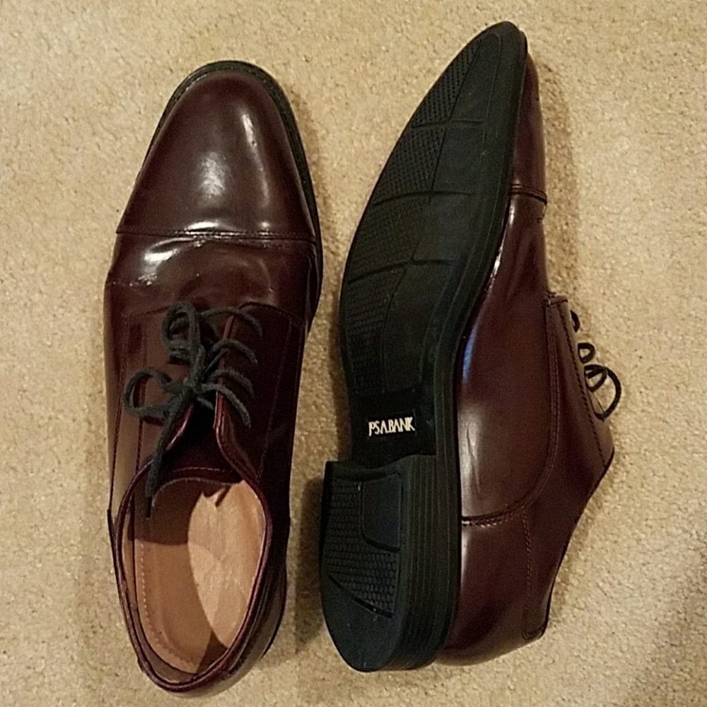 Dark brown worn once Joseph A Bank dress shoes