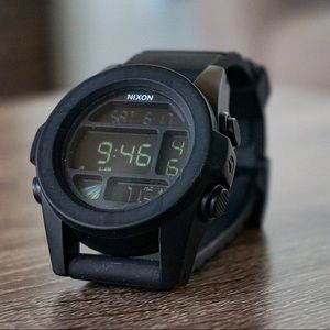 Nixon Men's Chronograph Silicone Strap Watch 44mm