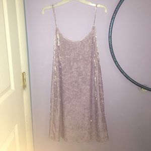 Velvet Lavender Shift Dress