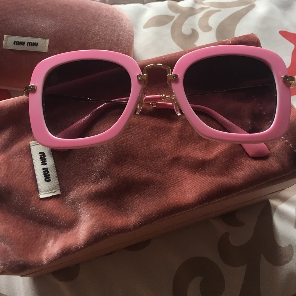 Pink Miu Miu sunglasses