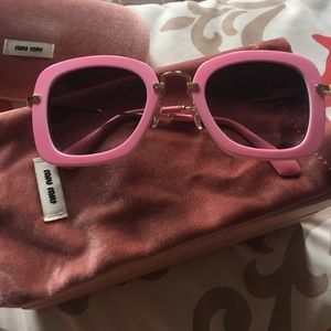 Pink Miu Miu sunglasses