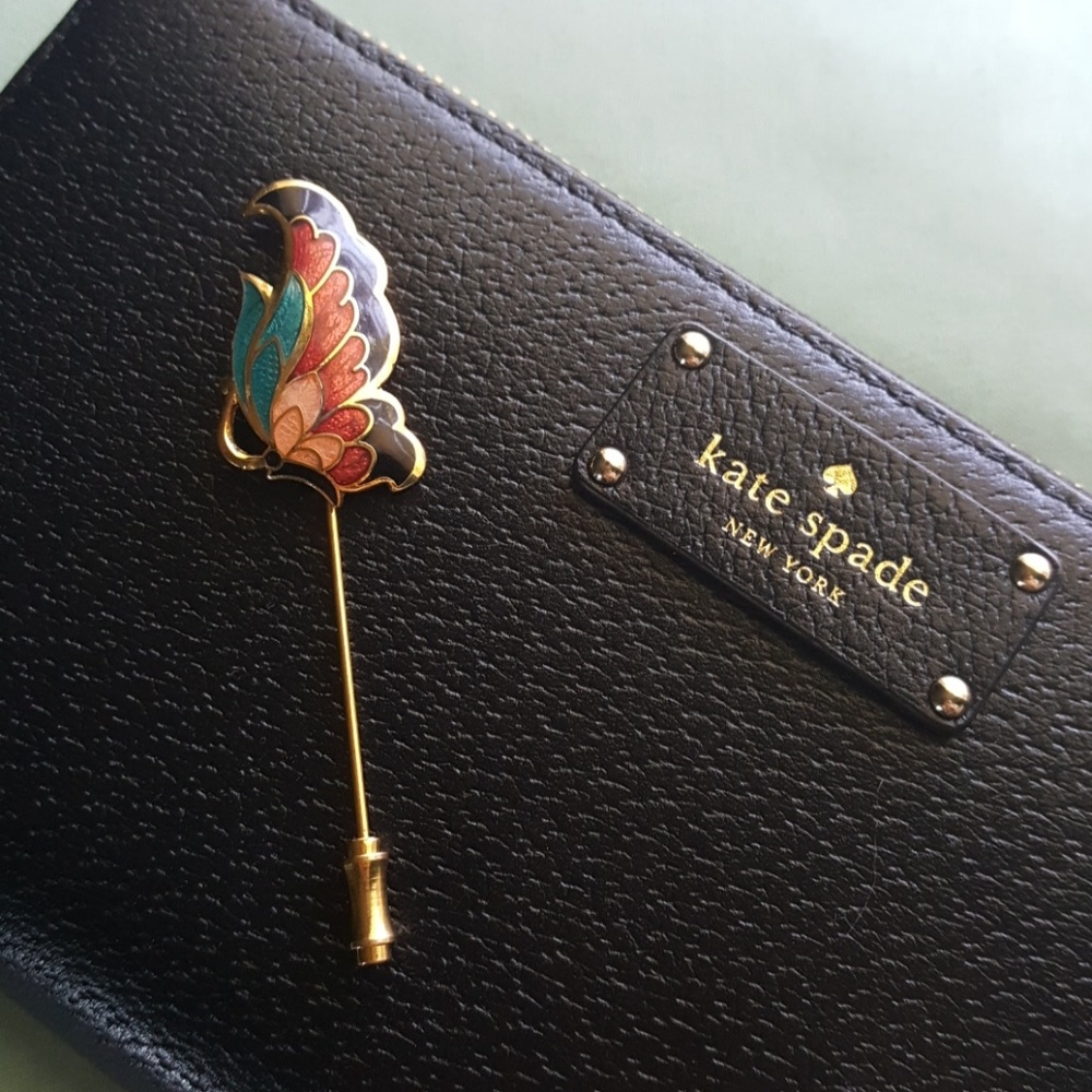 Cloisonné butterfly lapel pin