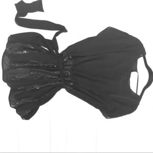 XXI black sheer top with sequins and cami