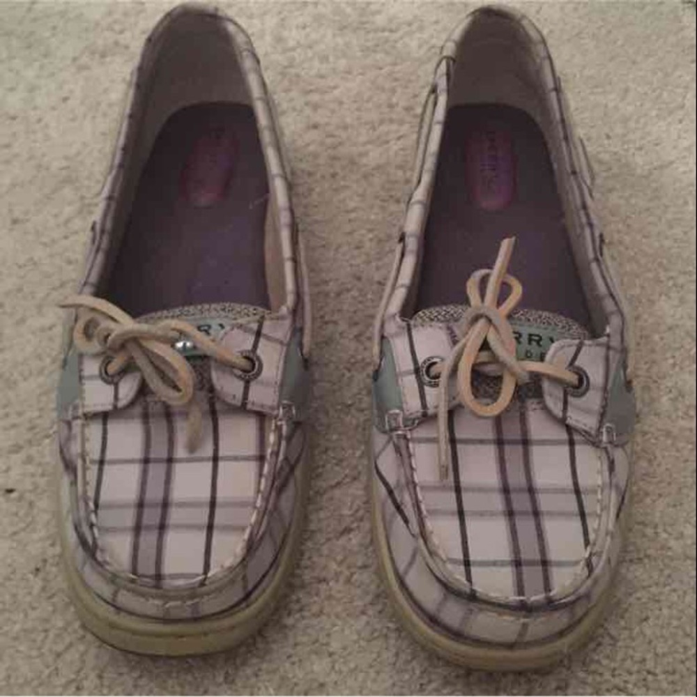 Purple Plaid Sperry's