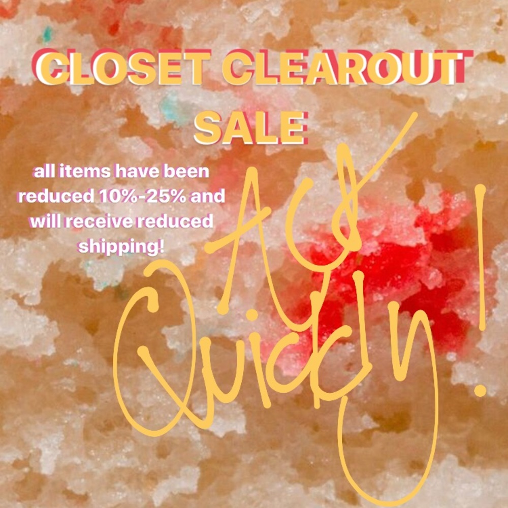 CLOSET CLEAROUT SALE!
