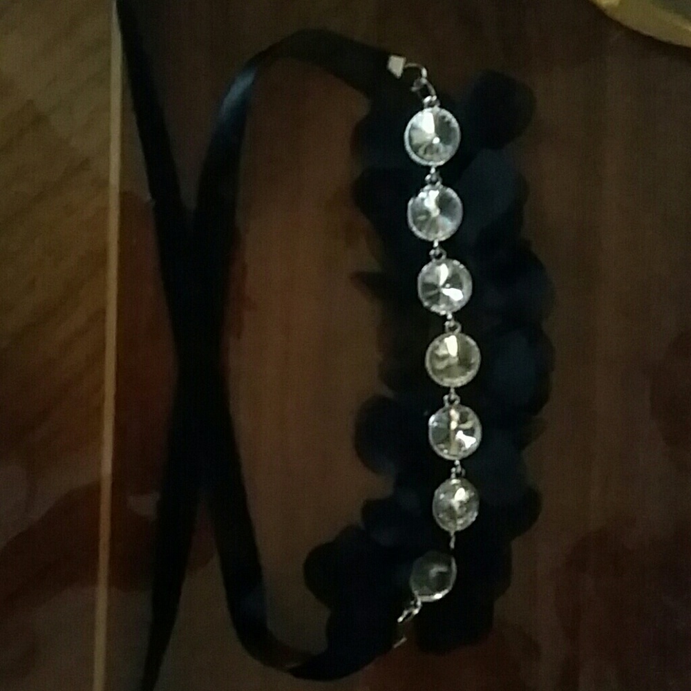 Evening elegant rhinestone  choker necklace