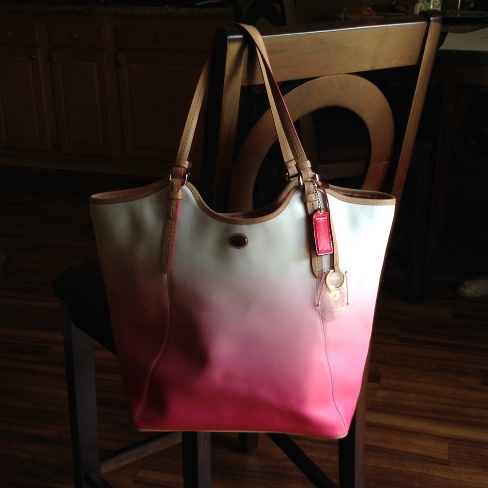 Coach pink ombré tote