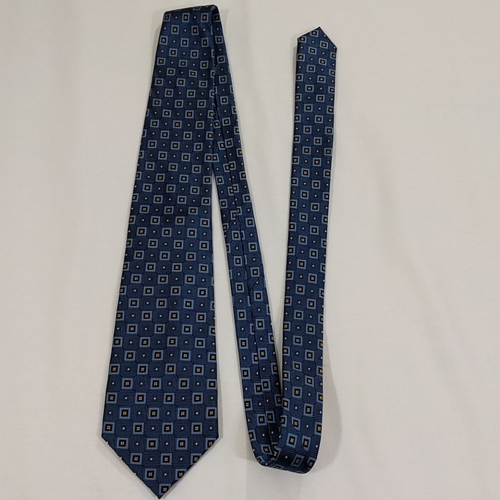 Men's tie blue and gold