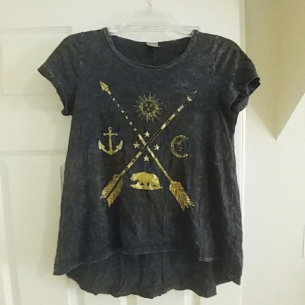 American Age Black Marble Gold Symbol T-shirt