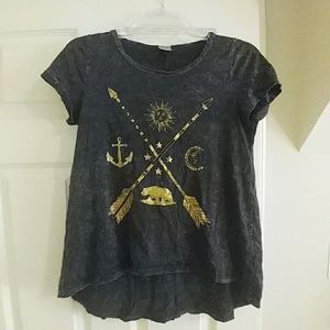 American Age Black Marble Gold Symbol T-shirt