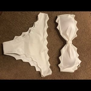 BRAND NEW cupshe bikini! White and scalloped.