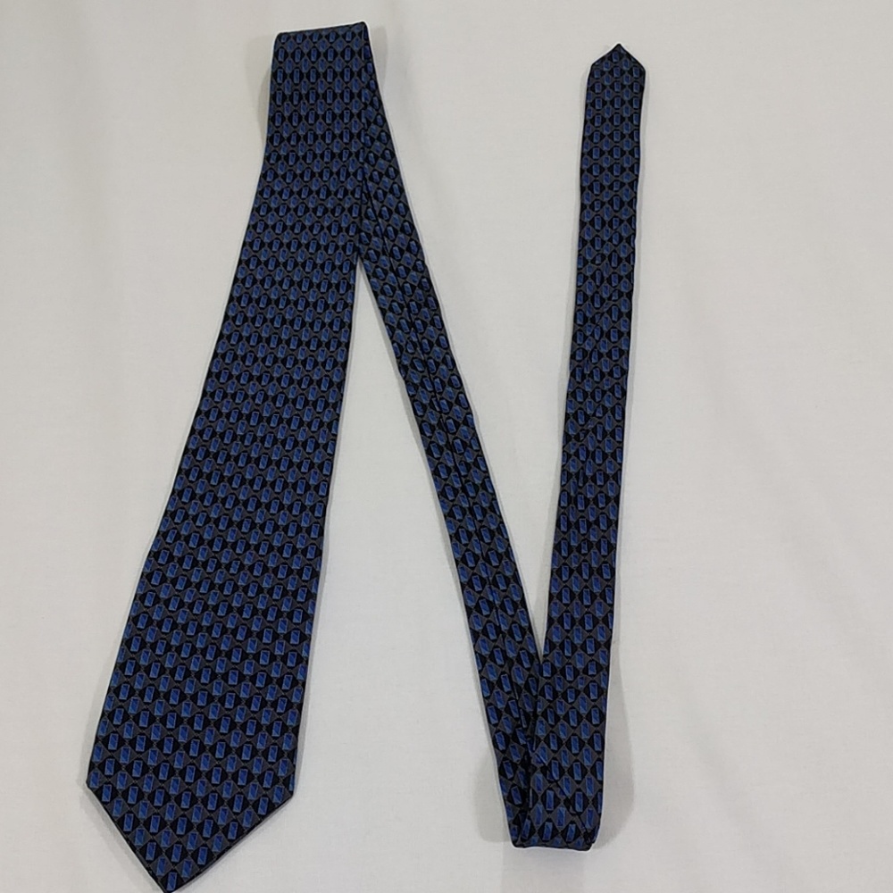 Men's tie blue and black