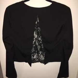 Black Blazer with Lace