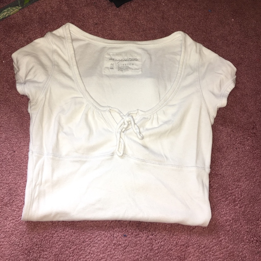 White V-Neck