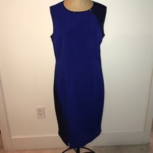Elie Tahari color block zipper sleeveless dress